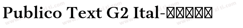 Publico Text G2 Ital字体转换